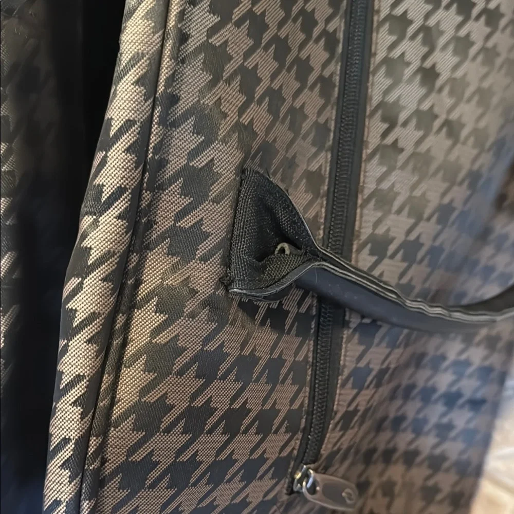 Calpak Brown and Black Houndstooth Travel Tote